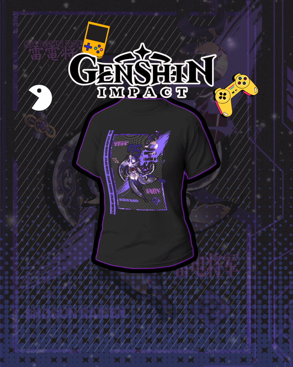 Nome do produto: Camiseta Genshin Impact - Shogun Raiden Dark Colors
