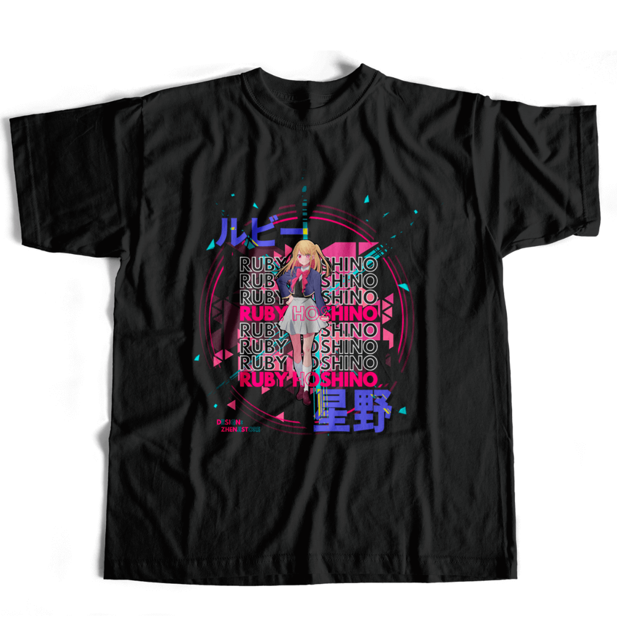 Nome do produto:  Camiseta Oshi no Ko - Ruby Hoshino Dark colors