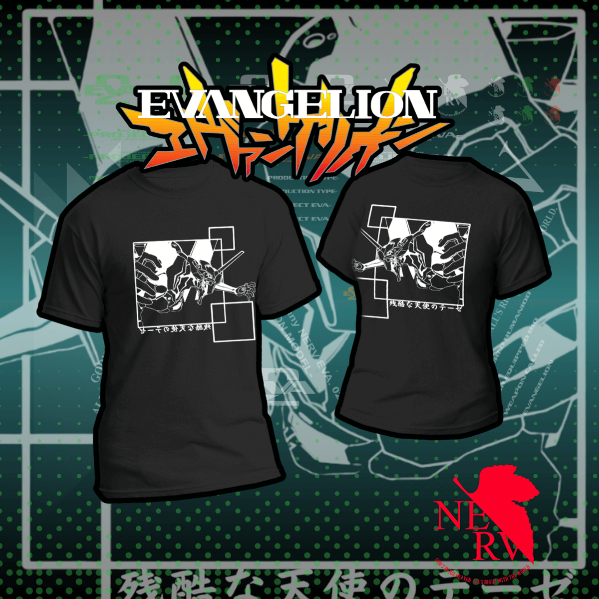 Nome do produto: Camiseta Evangelion Aesthetic Eva - Dark Colors
