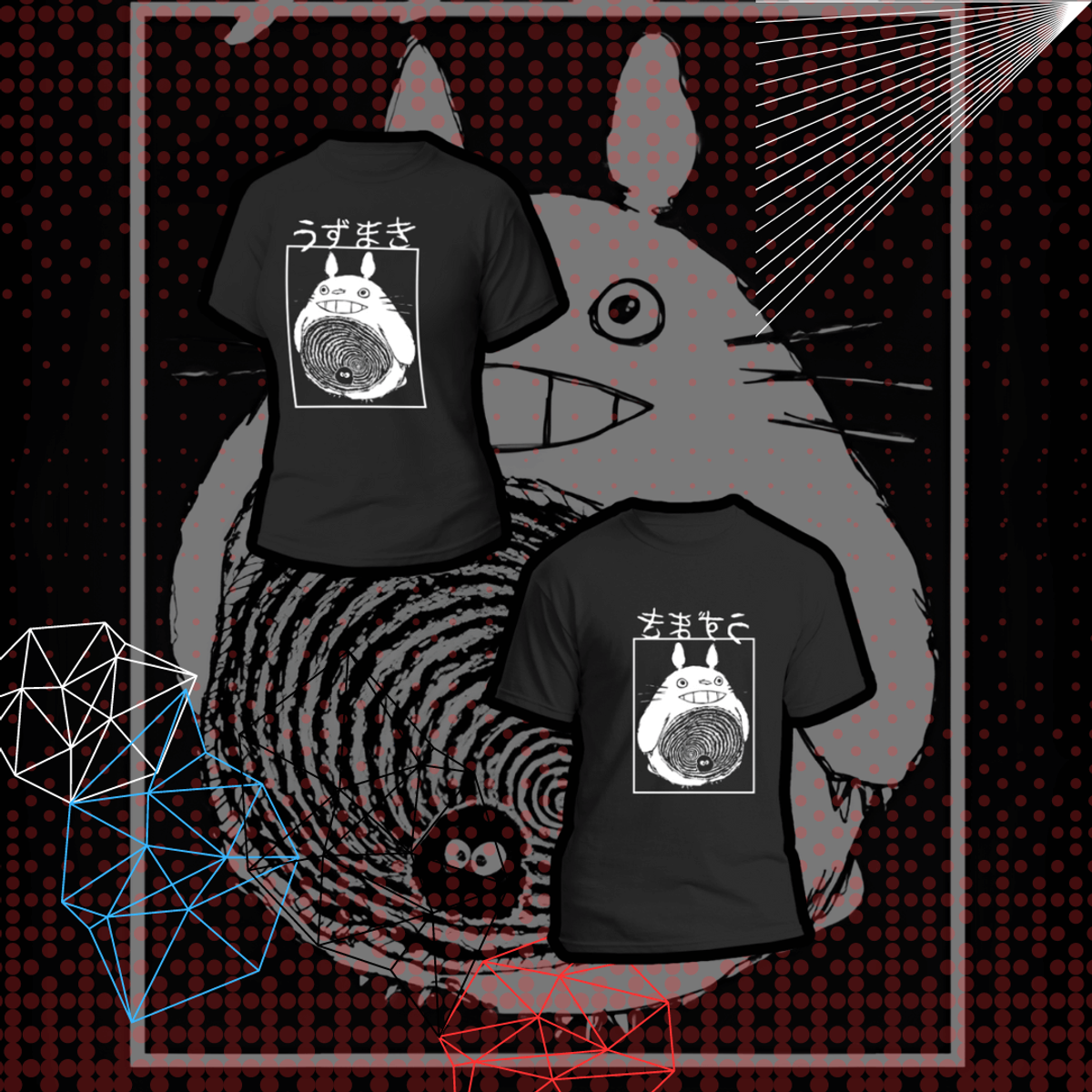 Nome do produto:  Camiseta Totoro Uzumaki Aesthetic