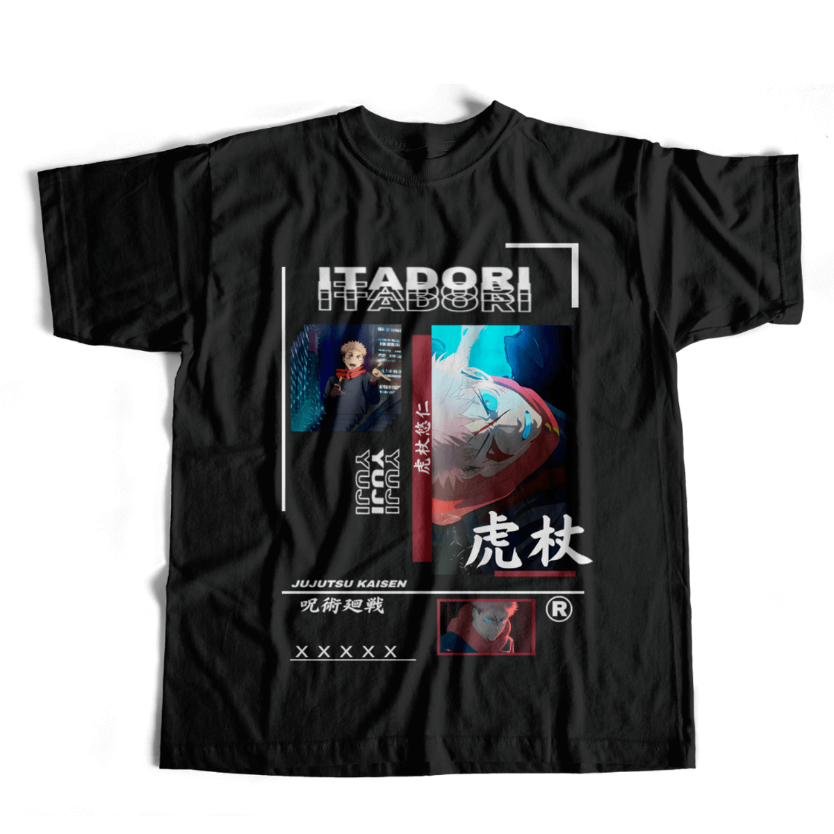 Nome do produto:  Camiseta Itadori Yuji Aesthetic - Black Version