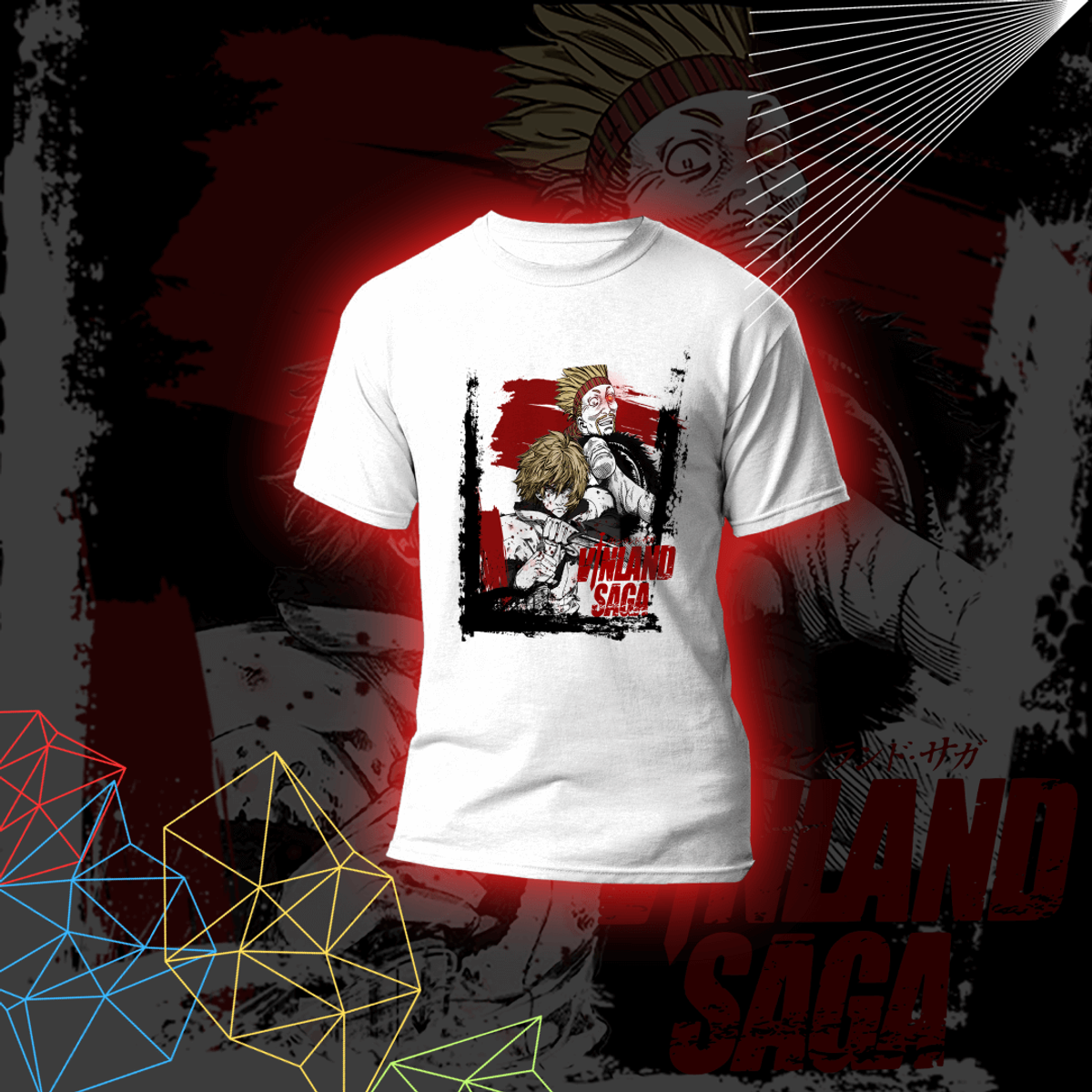 Nome do produto:  Camiseta Vinland Saga, Vinland Saga, T-Shirt Vinland Saga feito a mão