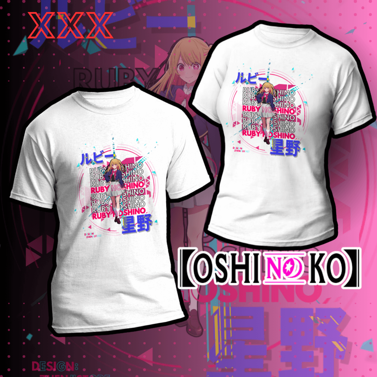 Nome do produto: *NOVO* Camiseta Oshi no Ko - Ruby Hoshino
