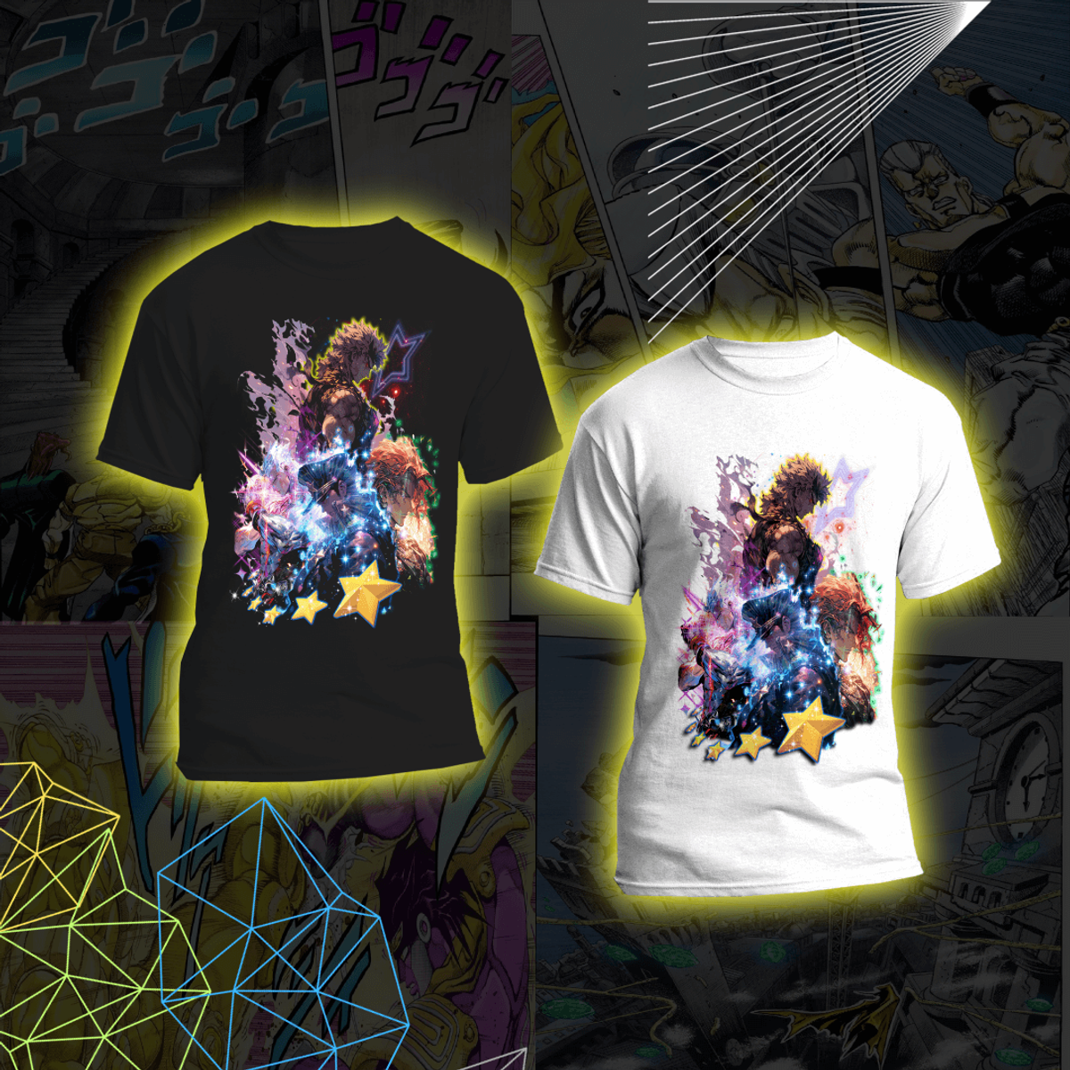 Nome do produto:  Camiseta Jojo Stardust, Jojo Bizarre Adventure: Stardust, T-Shirt Jojo Stardust