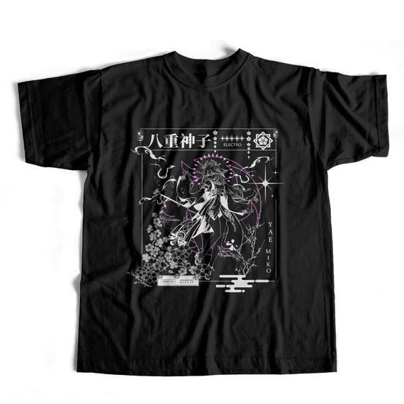 *NOVO EXCLUSIVO* Camiseta Genshin Impact - Yae Miko aesthetic 2 dark version