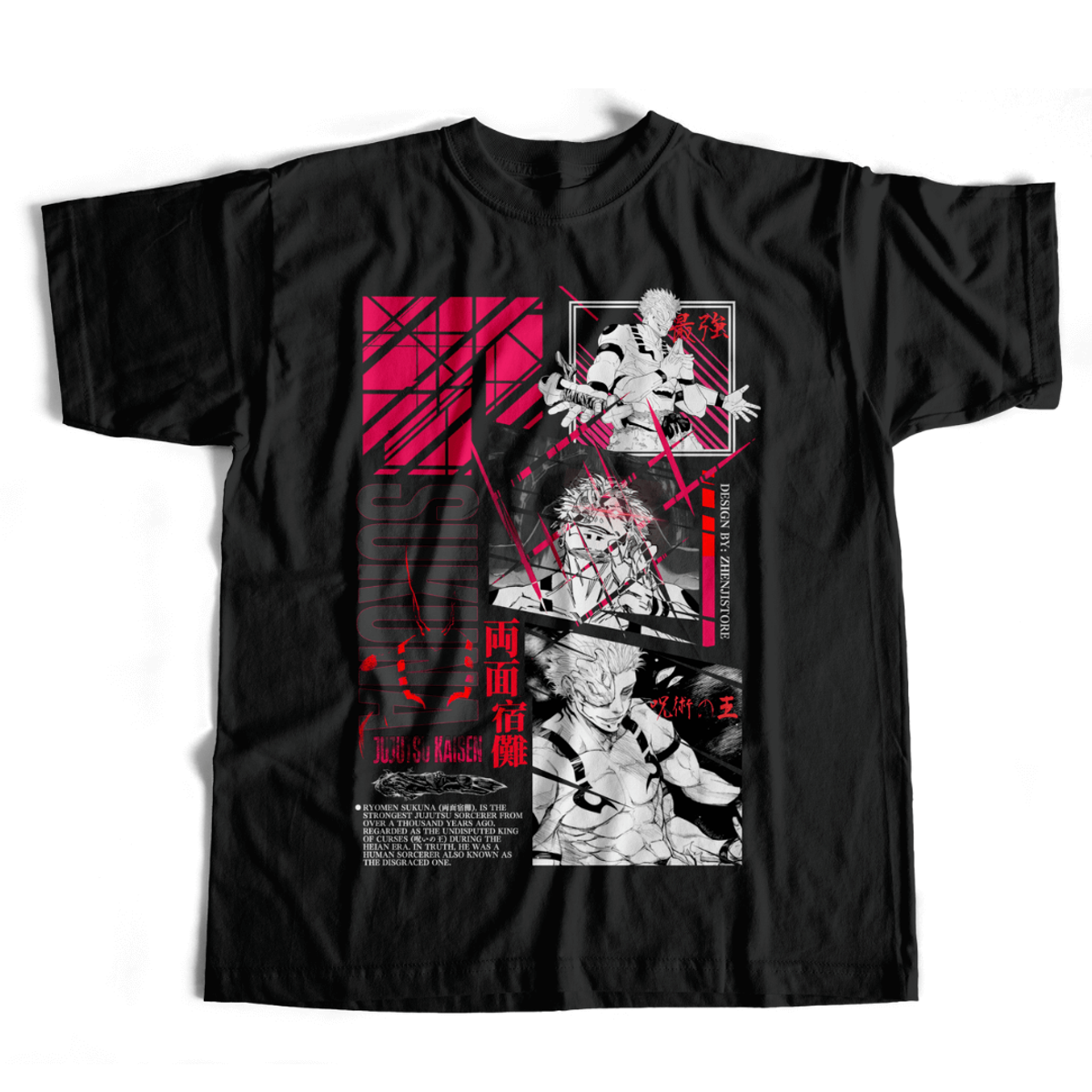 Nome do produto: Camiseta Jujutsu Kaisen Ryomen Sukuna - Dark Colors