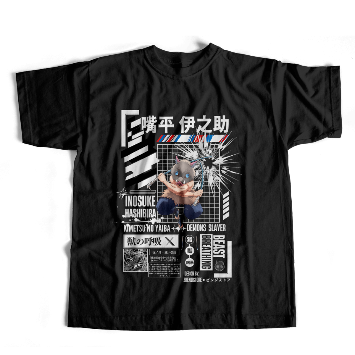 Nome do produto: *NOVO* Camiseta  Kimetsu no Yaiba - Inosuke dark colors