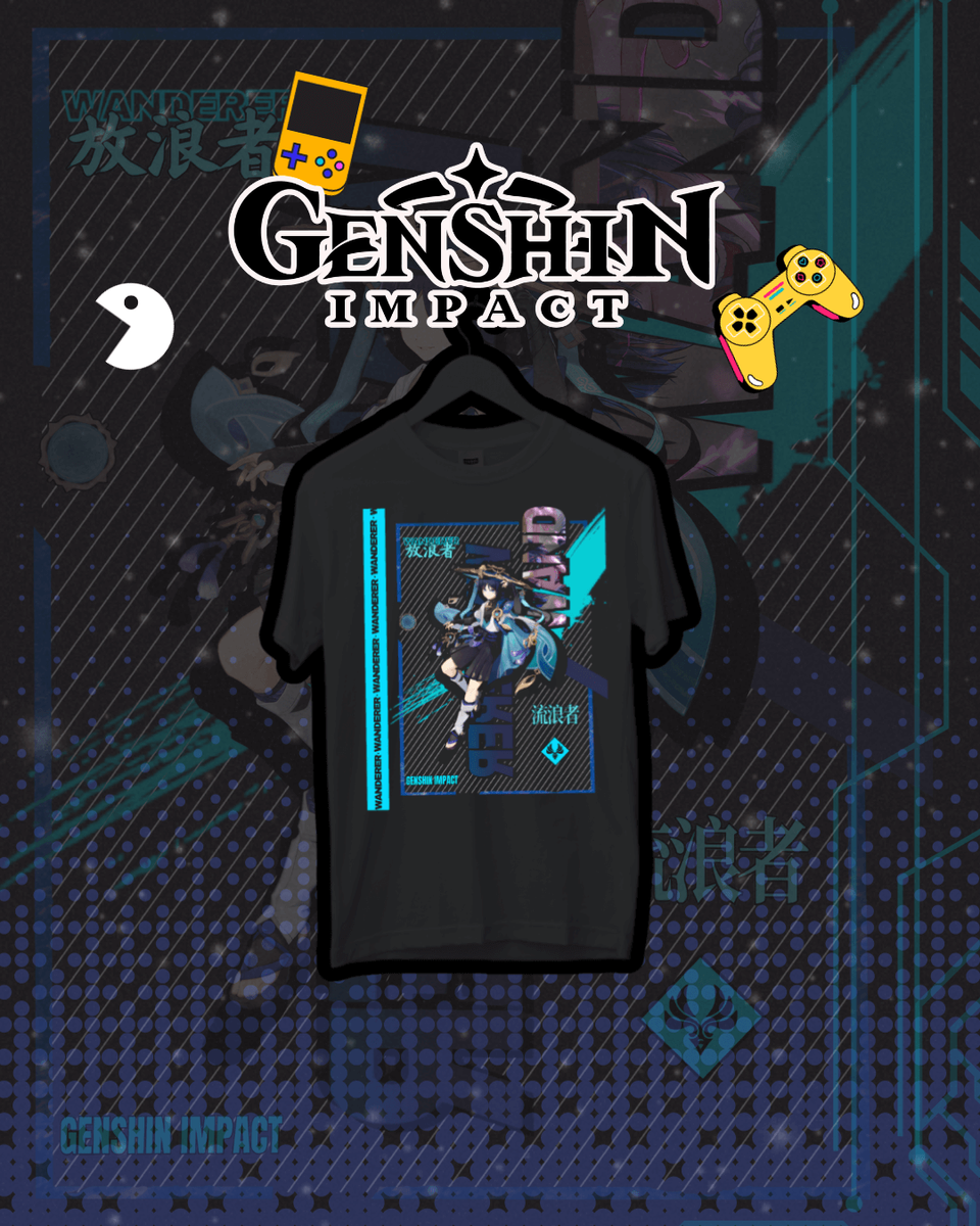Nome do produto: Camiseta Genshin Impact - Wanderer Dark Colors