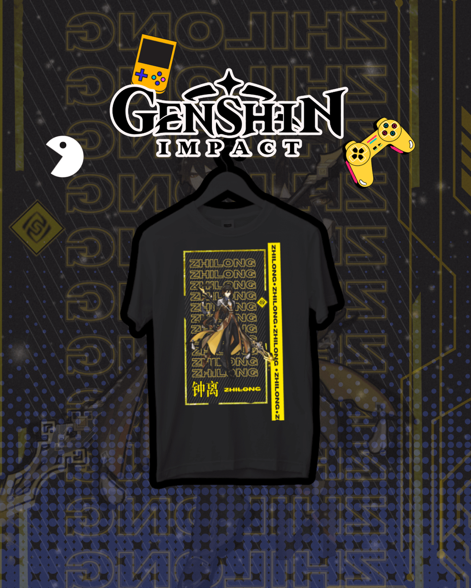 Nome do produto:  Camiseta Genshin Impact - Zhilong Dark colors