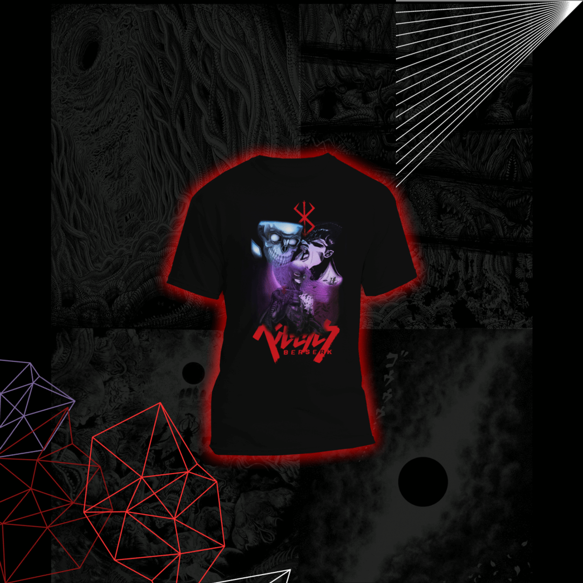 Nome do produto: Camiseta Berserk Femto Eclipse, T-Shirt Berserk Feimt Eclipse - feito a mão