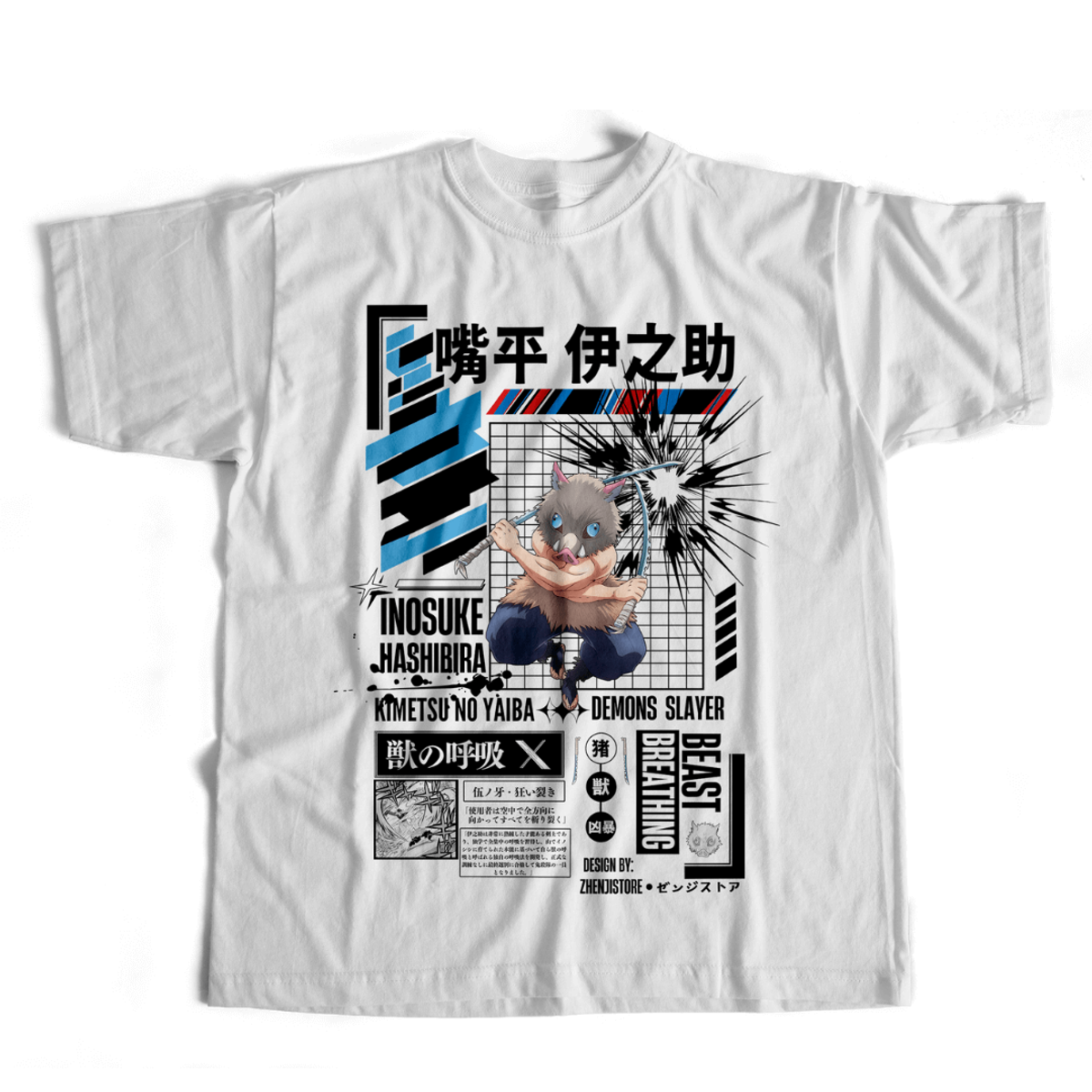 Nome do produto: *NOVO* Camiseta Kimetsu no Yaiba - Inosuke