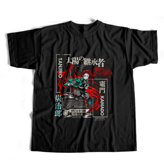 Camiseta  Kimetsu no Yaiba - Tanjiro dark colors