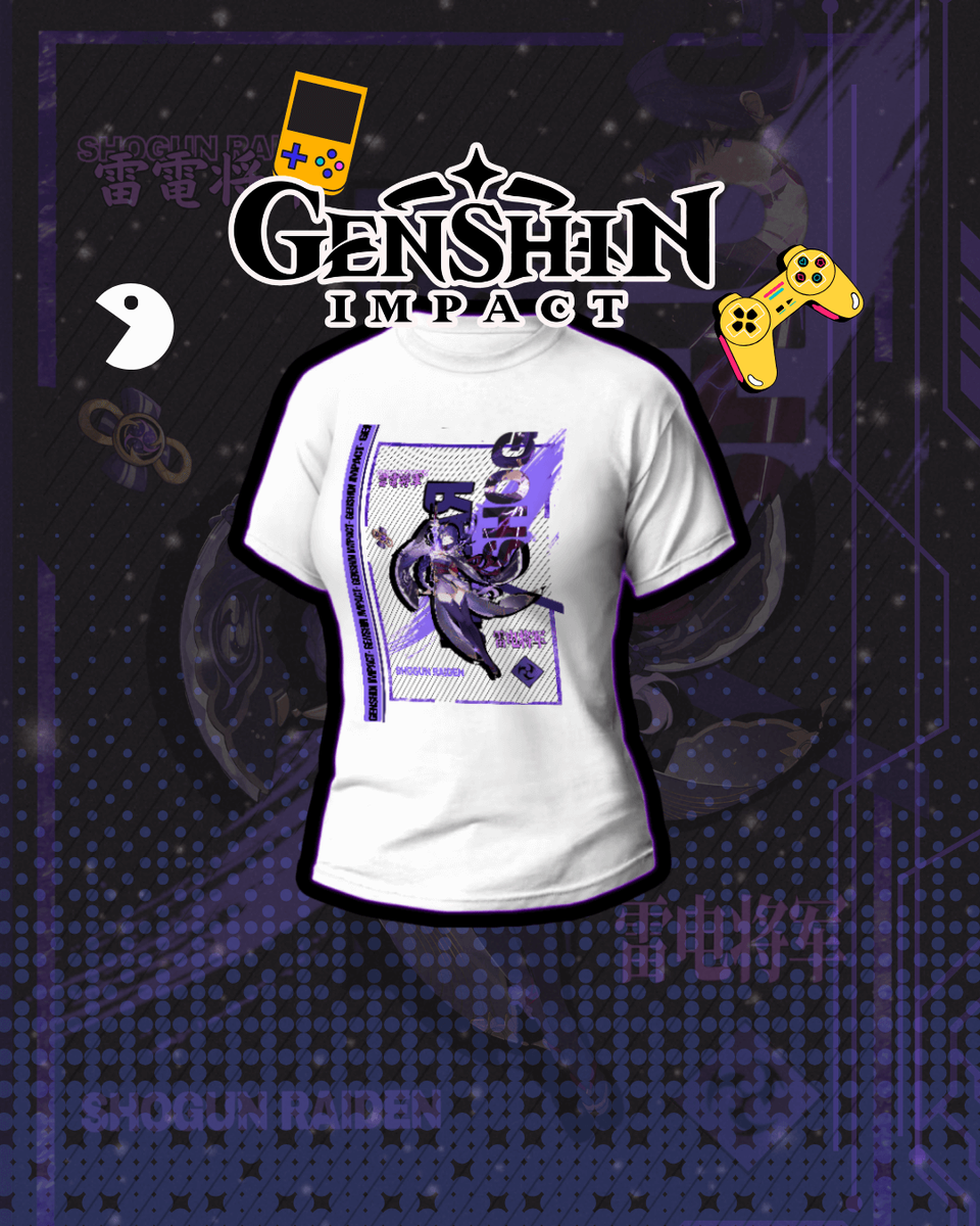 Nome do produto: Camiseta Genshin Impact - Shogun Raiden