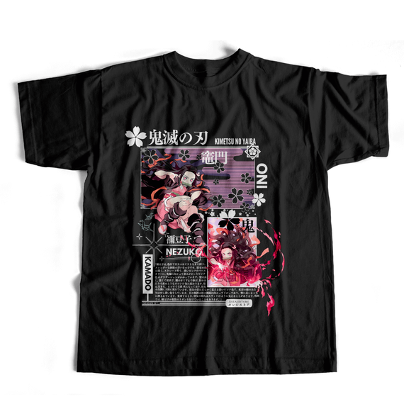 Camiseta Kimetsu no Yaiba - Nezuko dark colors