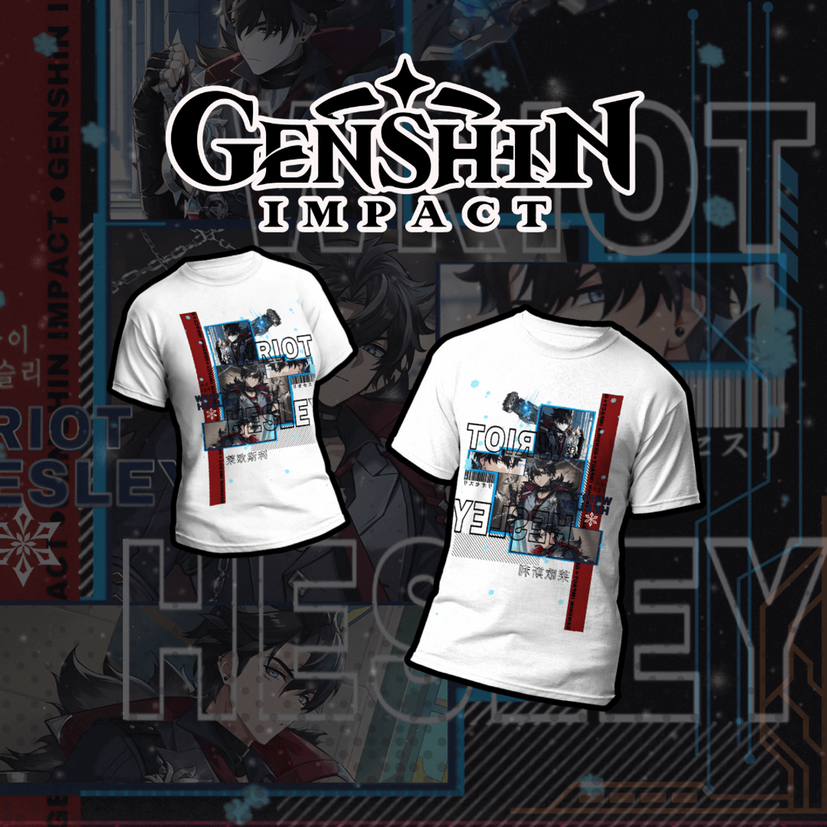 Nome do produto:  Camiseta Genshin Impact - Wriothesley