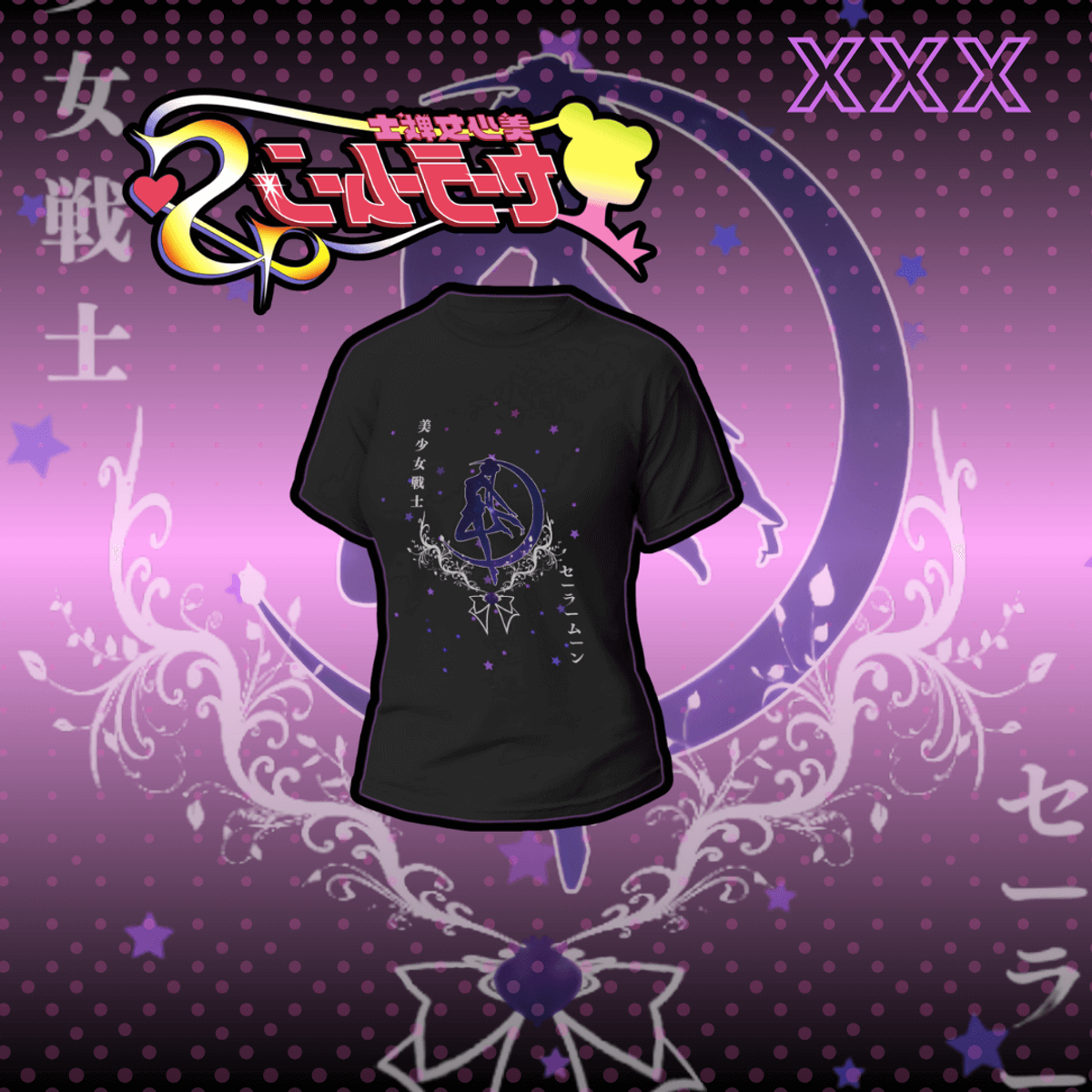 Nome do produto:  Camiseta Sailor Moon - Dark Colors