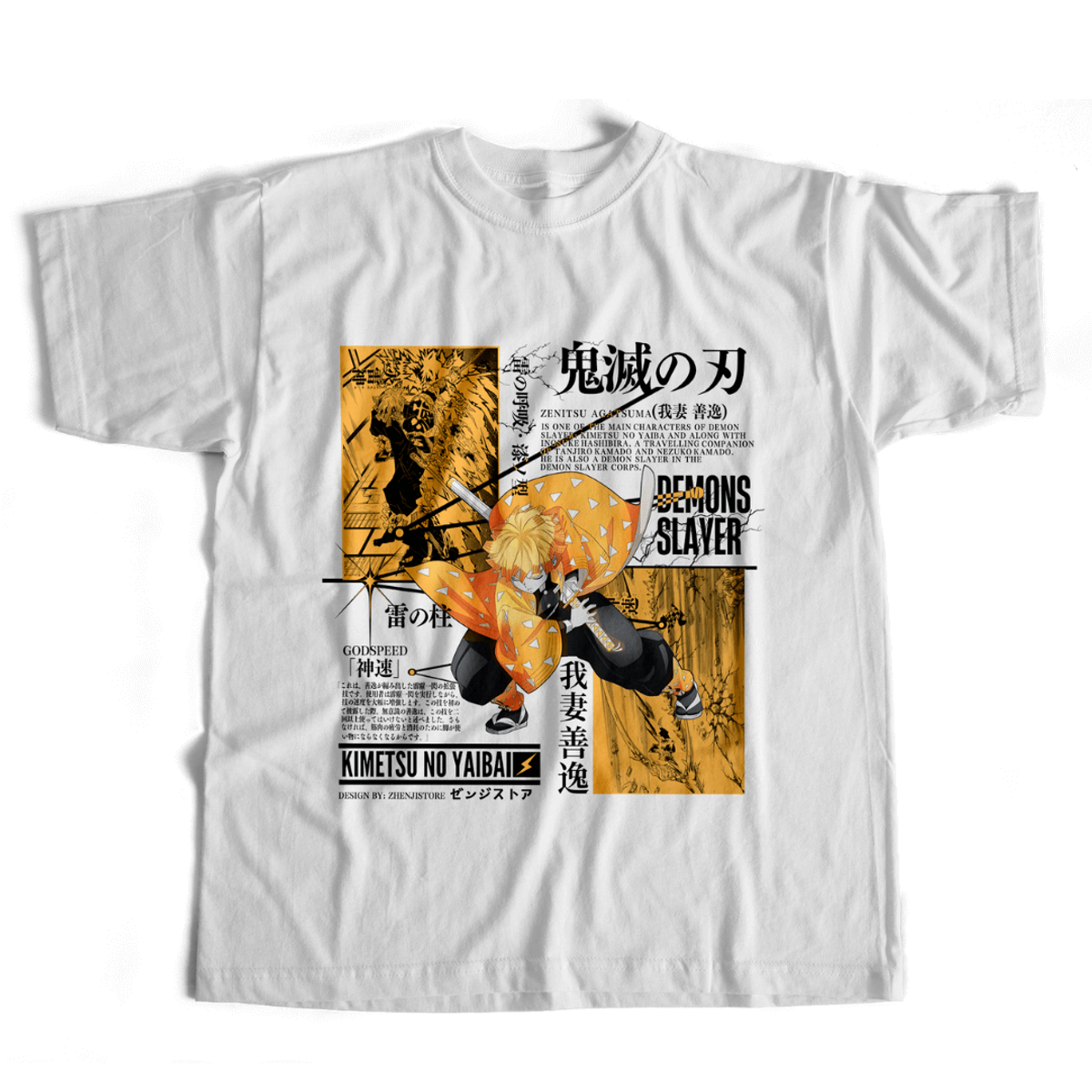 Nome do produto: *NOVO* Camiseta Kimetsu no Yaiba - Zenitsu