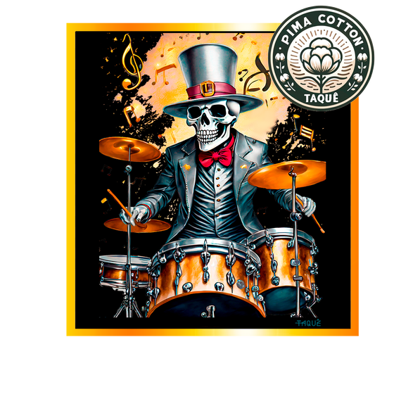 Camiseta Skull Drummer Pima