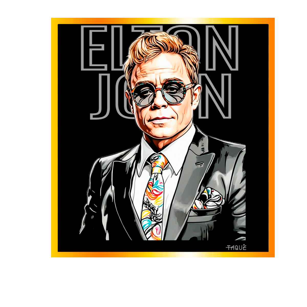 Nome do produto: Camiseta Taquê Lendas - Elton John