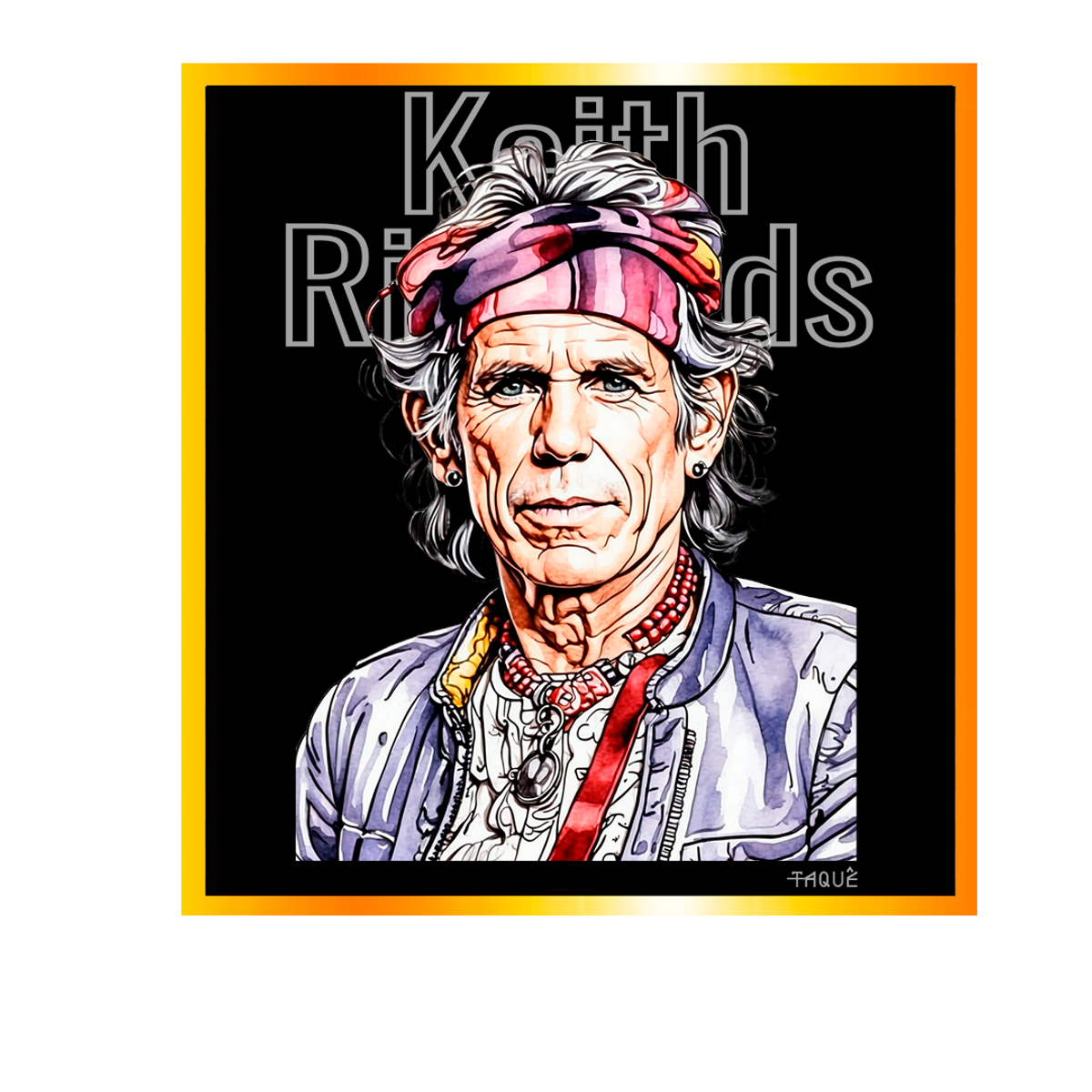 Nome do produto: Camiseta Taquê Lendas - Keith Richards