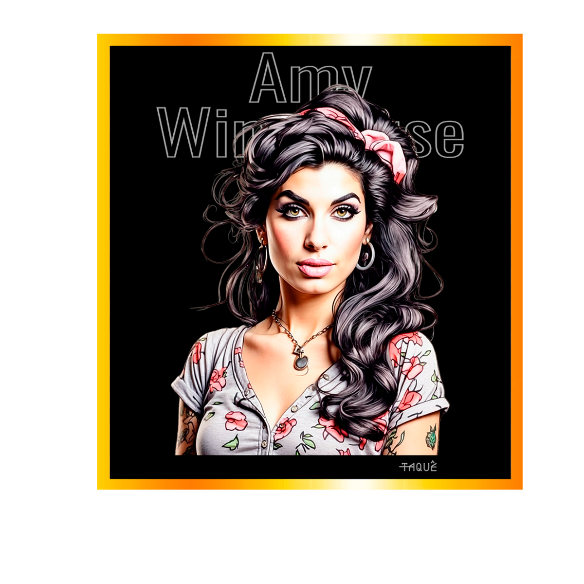 Nome do produto: Camiseta Taquê Lendas - Amy Winehouse
