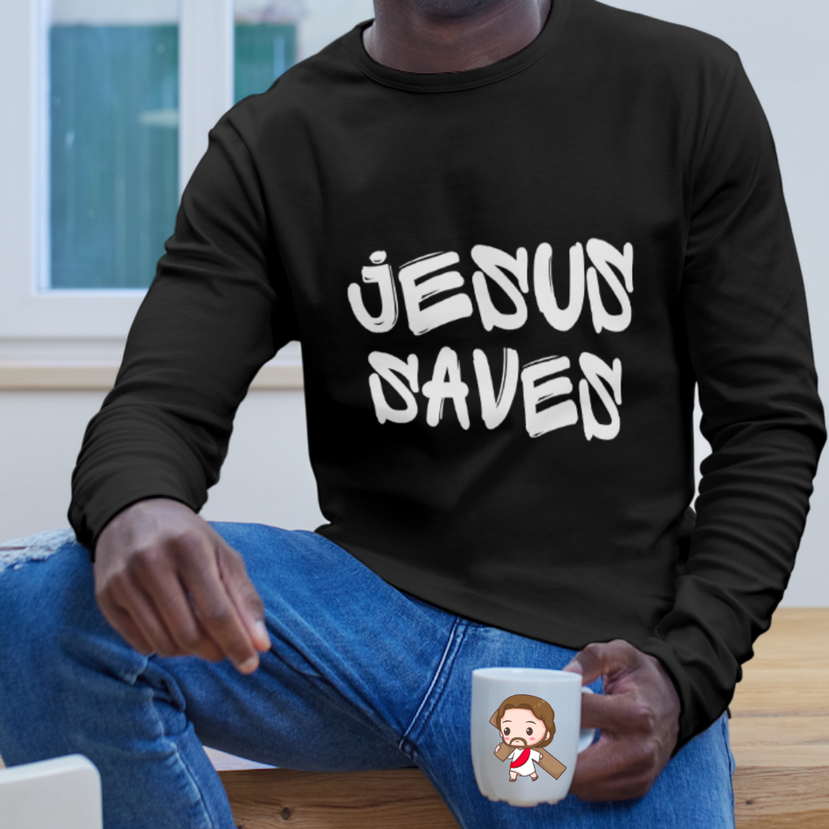 Nome do produto: Moletom Frases - Jesus Saves
