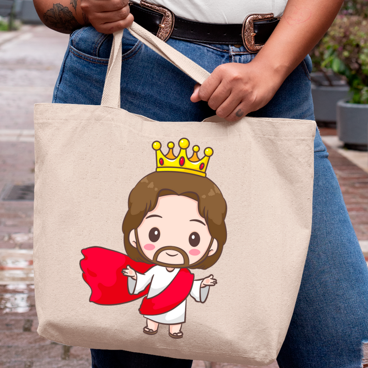 Nome do produto: Eco Bag Ilustrações - Rei Jesus