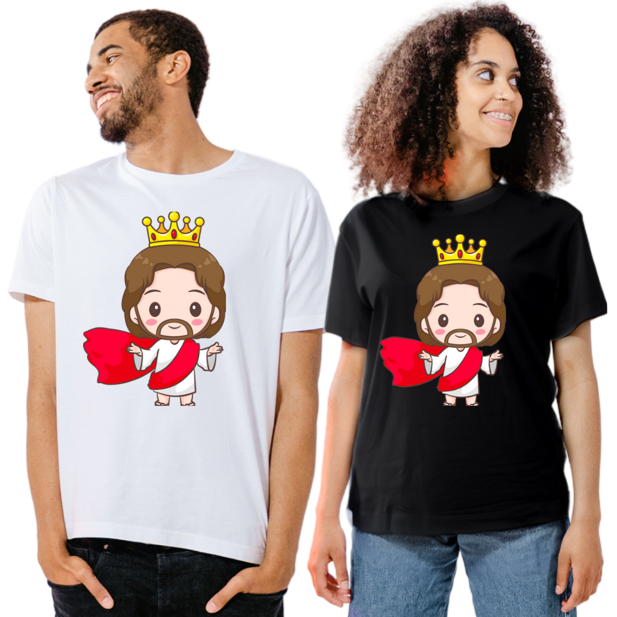 Nome do produto: Camiseta Ilustração - Rei Jesus