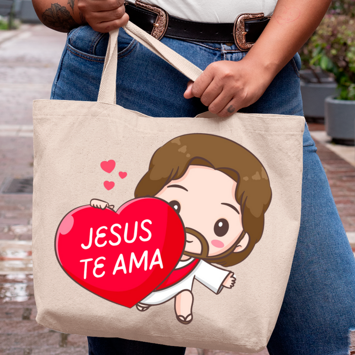 Nome do produto: Eco Bag Ilustrações - Jesus Te Ama