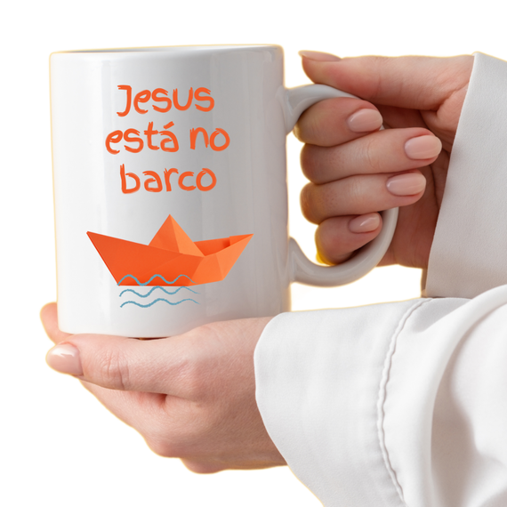 Caneca Frases - Jesus Está no Barco