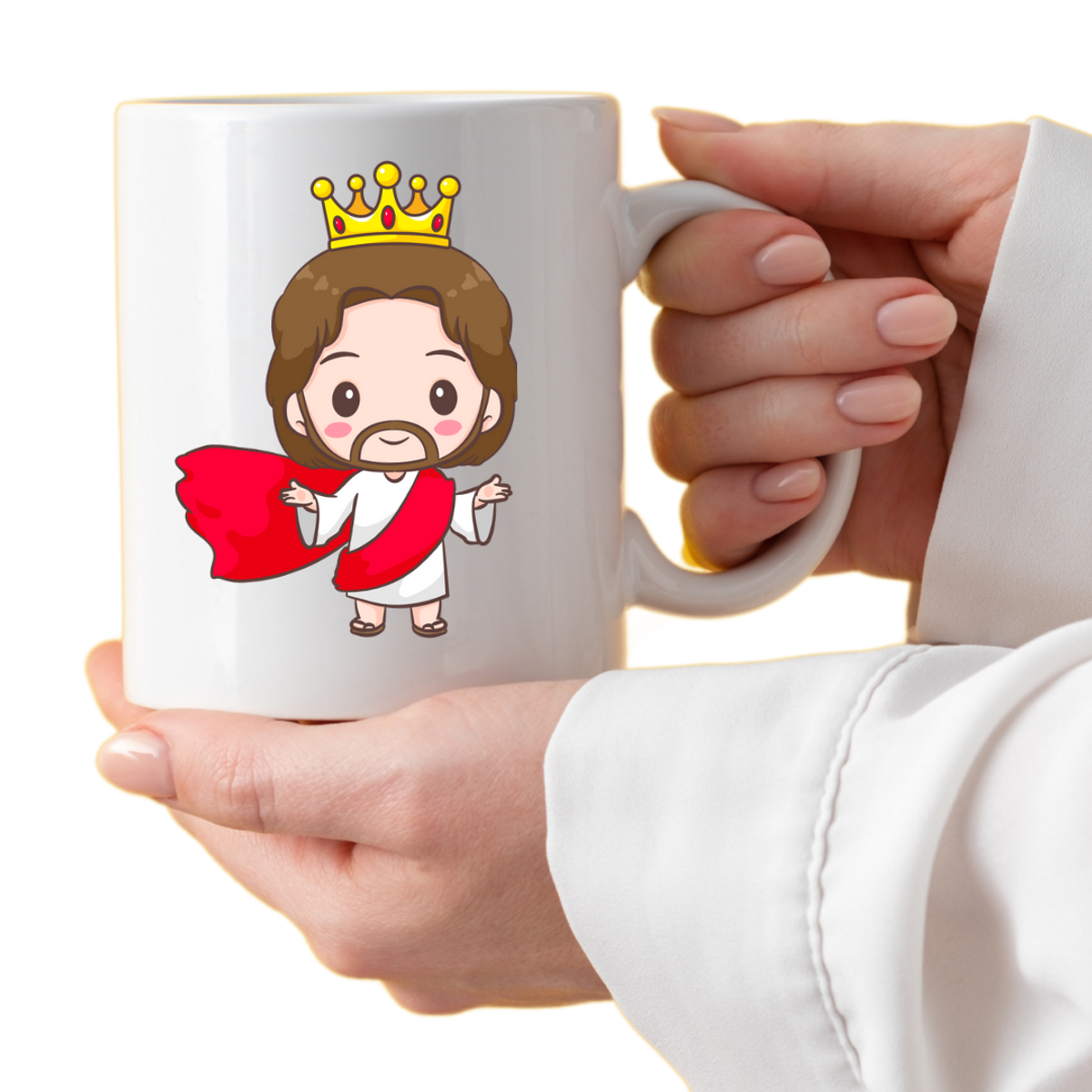 Nome do produto: Caneca Ilustração - Rei Jesus