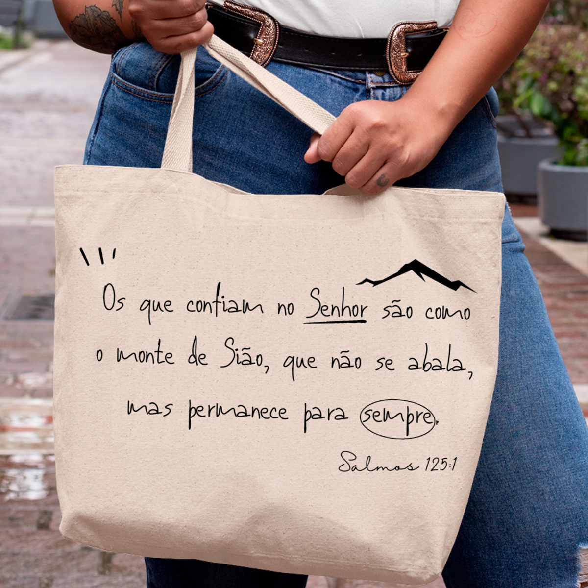 Nome do produto: Ecobag Salmos 20:7 - Montes de SIão