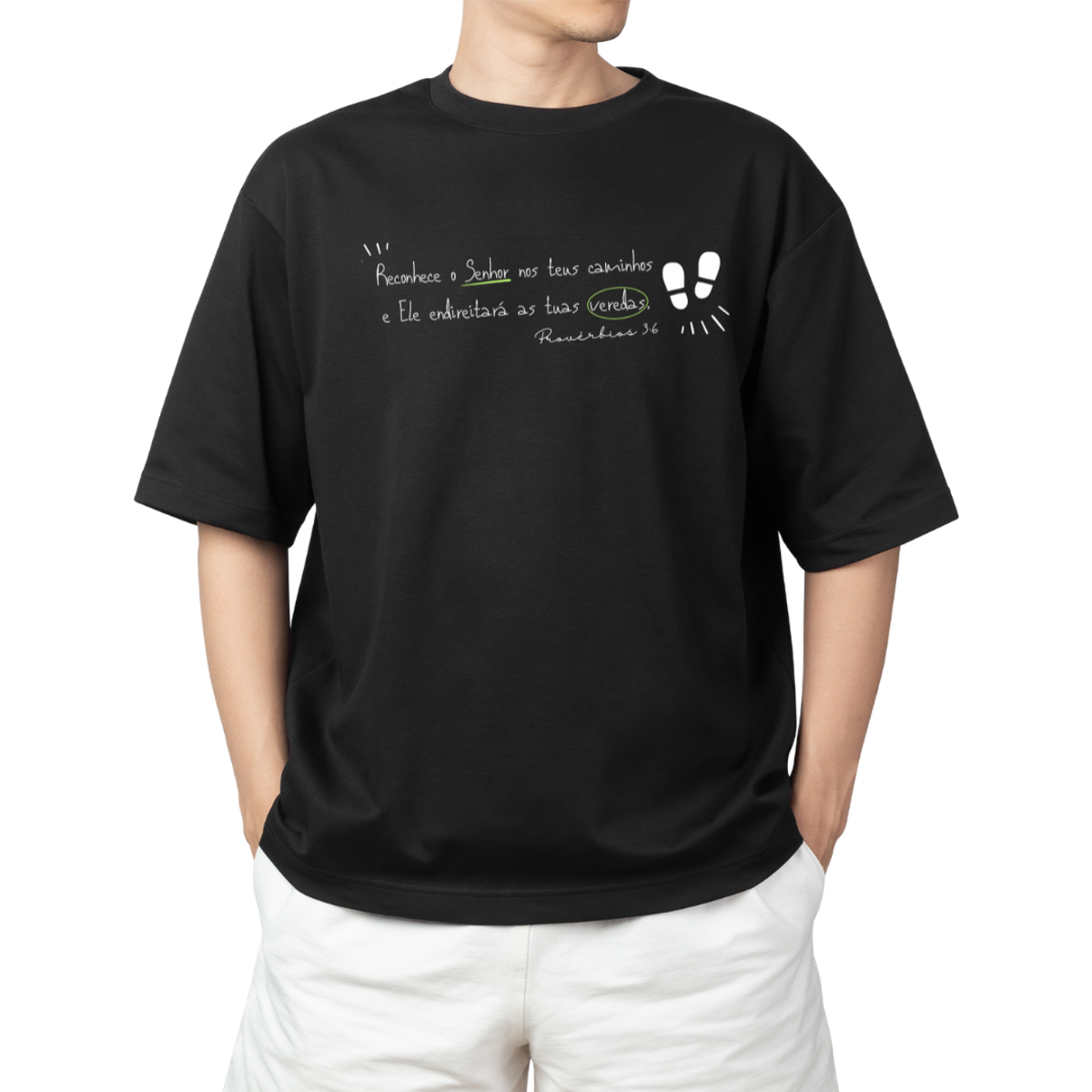 Nome do produto: Camiseta Versículo - Provérbios 3:6 - Caminhos do Senhor - Plus Size