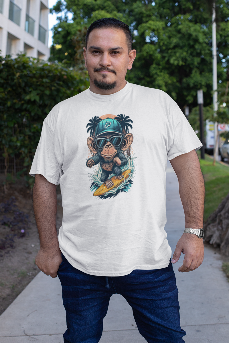 Nome do produto: CAMISETA T-SHIRT PLUS SIZE, SURF MONKEY