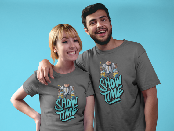 CAMISETA T-SHIRT ESTONADA, MEU MALVADO FAVORITO SHOW TIME