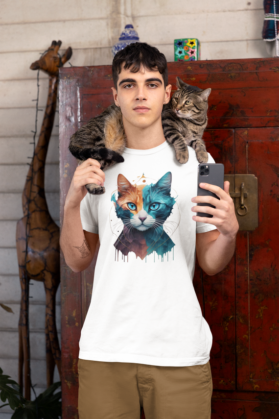 CAMISETA T-SHIRT PRIME, COLORFUL CAT