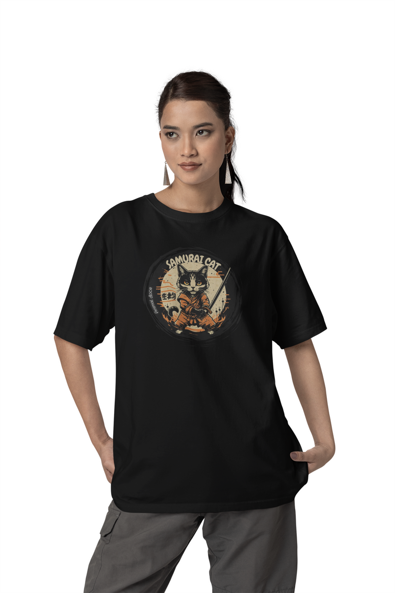 Nome do produto: CAMISETA T-SHIRT QUALITY, SAMURAI CAT