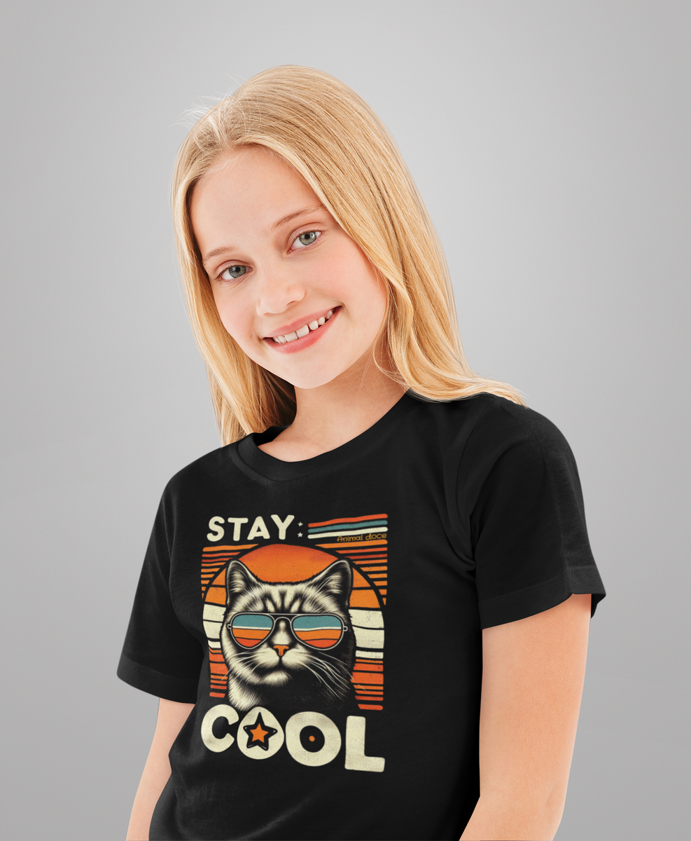 Nome do produto: CAMISETA QUALITY INFANTIL CAT, STAY COOL-10 A 14 ANOS