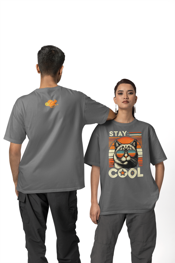 CAMISETA T-SHIRT ESTONADA F/V CAT, STAY COOL