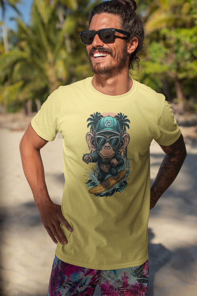 Nome do produto: CAMISETA T-SHIRT ESTONADA, SURF MONKEY