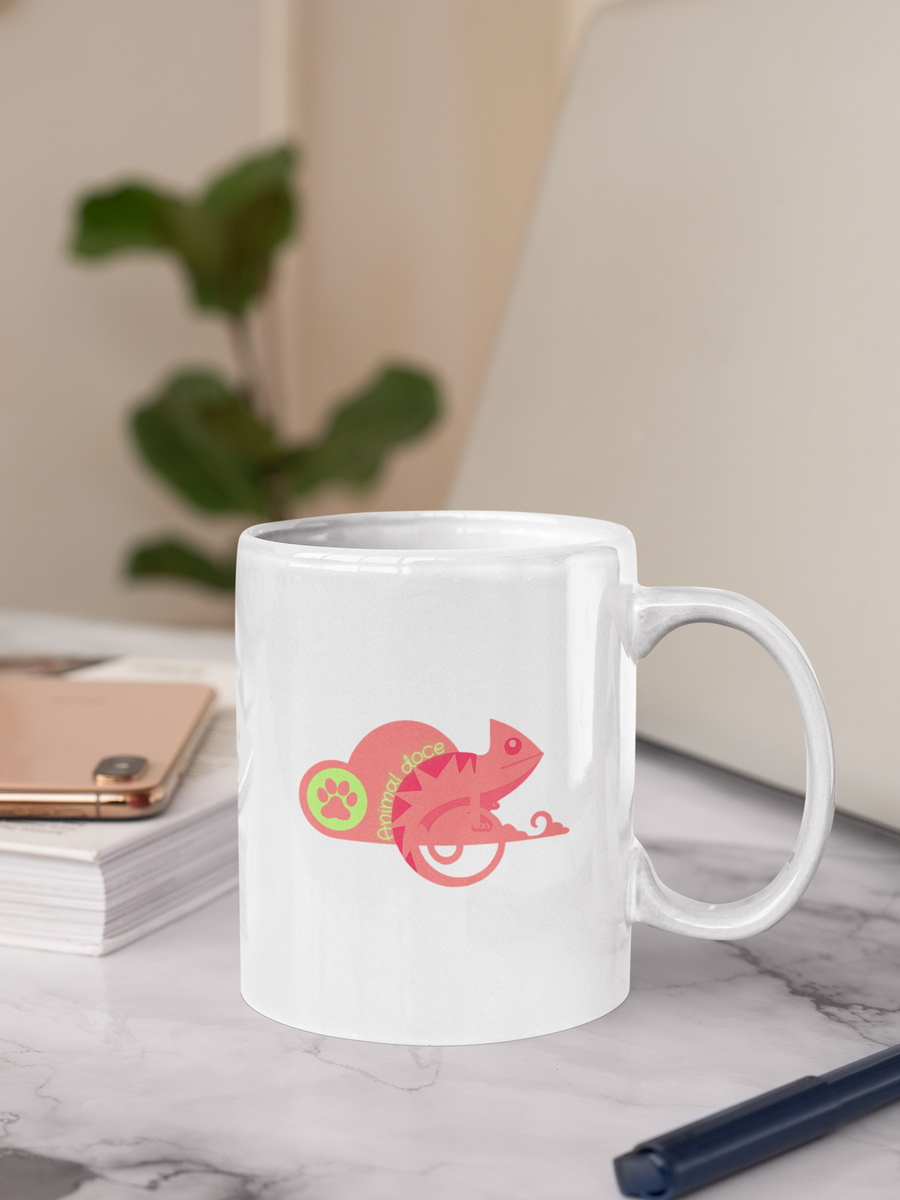 Nome do produto:  CANECA PERSONALIZADA CRIATIVA EM CERÂMICA, 325ML C/03 LADOS LIZARD