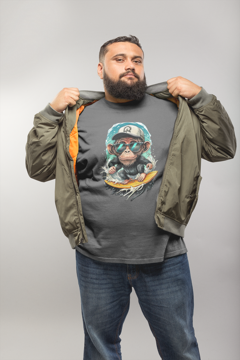 Nome do produto: CAMISETA T-SHIRT PLUS SIZE, SURF MONKEY