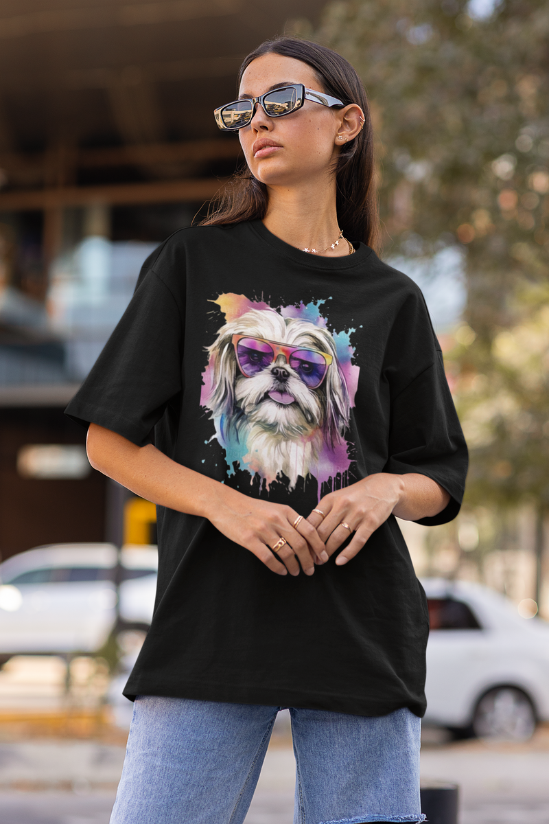 Nome do produto: CAMISETA T-SHIRT PRIME, DOG SHIH-TZU FASHION 