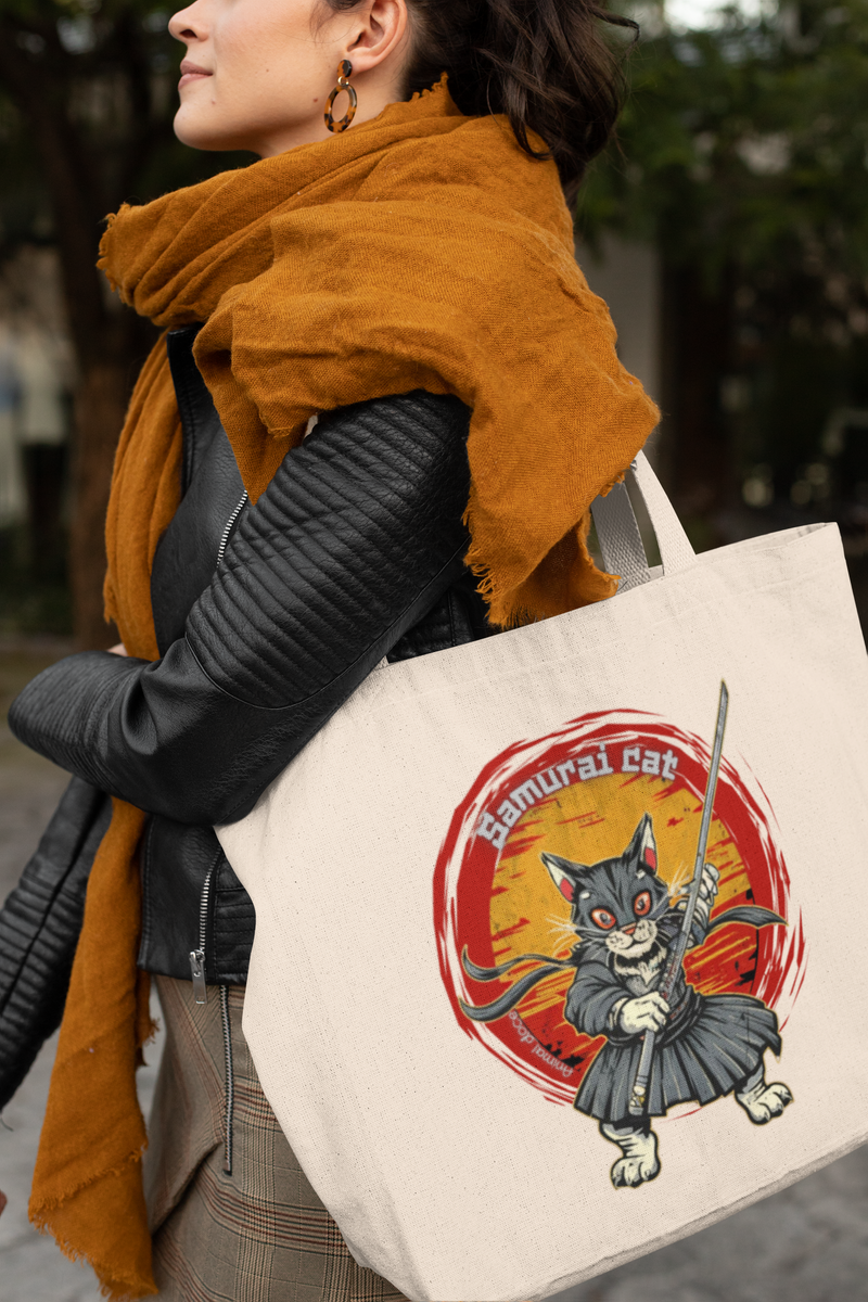 Nome do produto: ECOBAG GRANDE CRU, SAMURAI CAT, 100%ALGODAO