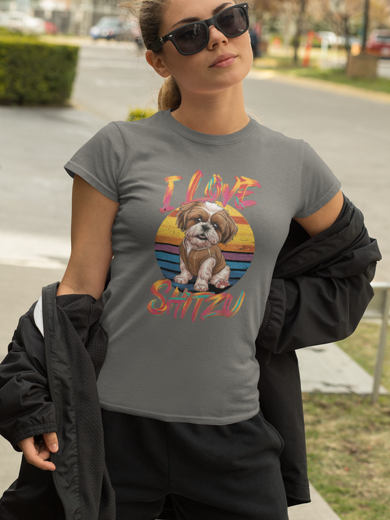 CAMISETA BABY LONG PRIME DOG, I LOVE SHIH-TZU