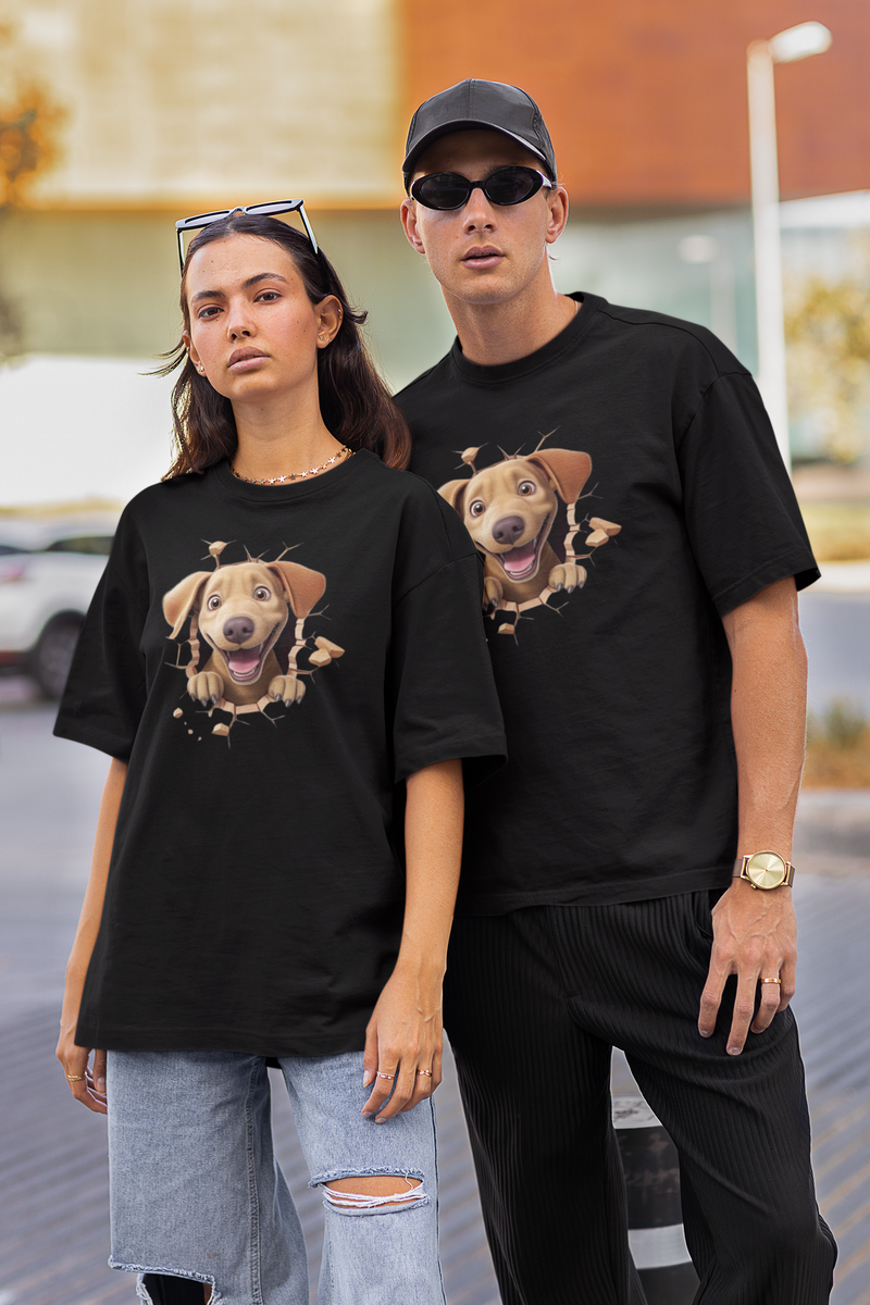 Nome do produto: CAMISETA T-SHIRT PRIME, ESTILO 3D DOG CARAMELO