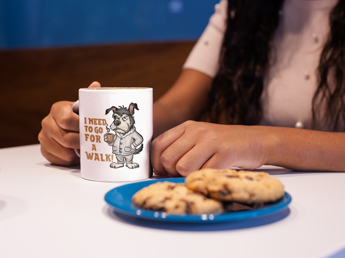 Nome do produto: CANECA PERSONALIZADA CRIATIVA EM CERÂMICA, 325ML C/02 LADOS, DOG COFFEE