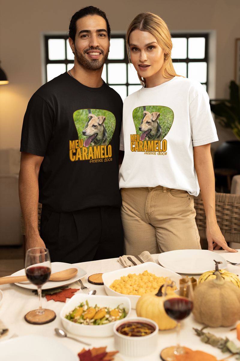 Nome do produto: CAMISETA T-SHIRT PRIME, DOG MEU CARAMELO