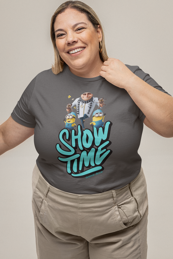 CAMISETA T-SHIRT PLUS SIZE DOG, MEU MALVADO FAVORITO SHOW TIME