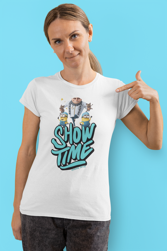 CAMISETA BABY LONG PRIME  CAT, MEU MALVADO FAVORITO SHOW TIME